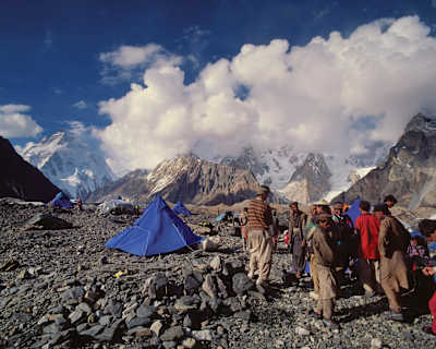 Porters at a K2 camp. 