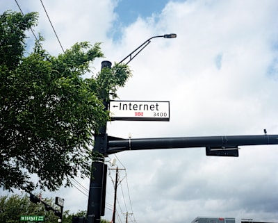 Servers industry: a street sign for Internet Boulevard in Frisco