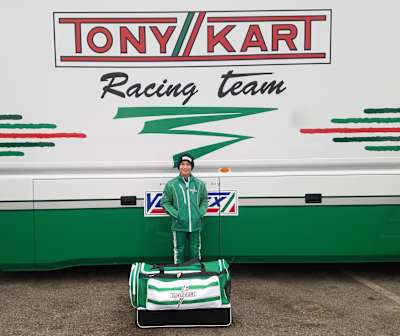 Joining the official Tony Kart Factory Team to start his European career