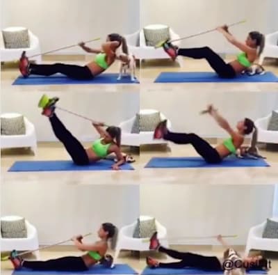 Keep Fit 界Instagrammer 示範，掃把減肥都可以有好多招式變化
