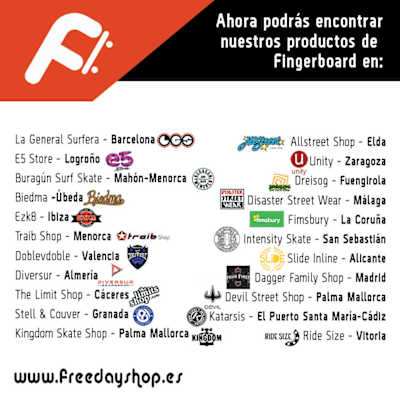 Tiendas físicas donde encontrar los Fingerboard de Freeday Shop