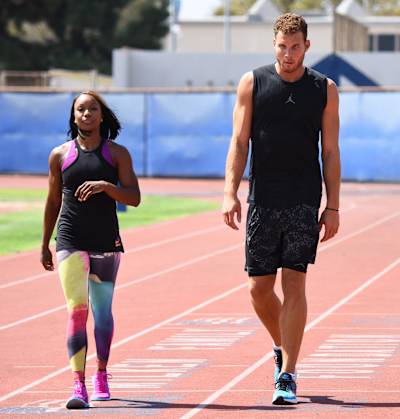 Just two elite athletes sharing training tips