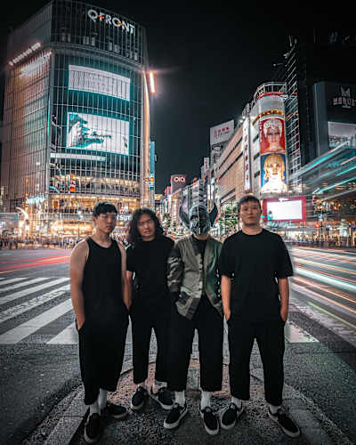 Flesh Juicer 血肉果汁機東京行成員，柏瑞、大君、仲宇、阿霖。