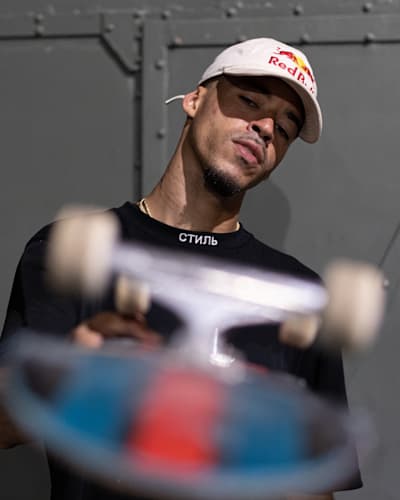 L7nnon poses for a portrait at Rio de Janeiro, Brazil on January 19, 2023.