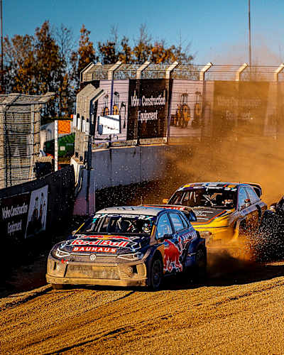 Johan Kristoffersson in action during the FIA World Rallycross Championship at the Nürburgring, Germany on November 13, 2022.