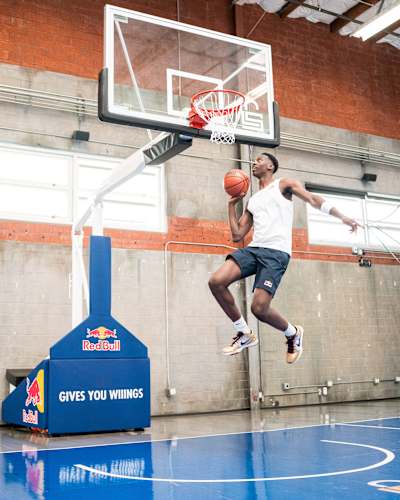 AJ Dybantsa training in Santa Monica, CA