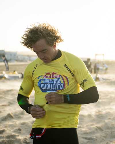 In 2024, Marius Sanchez competes at Red Bull King of the Air Qualifier event in Tarifa, Spain.