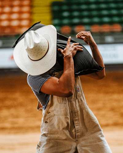 Romeo Centeno, a Dallas-based creator, shoulders a load as the clock ticks.