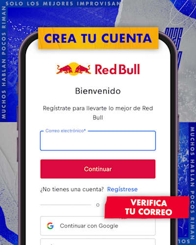 Creación cuenta Red Bull
