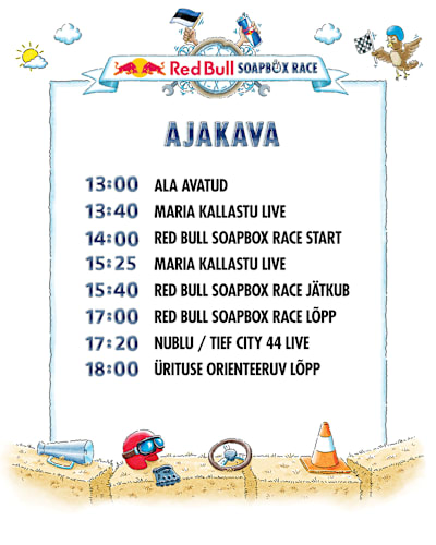 Red Bull Soapbox Race Eesti ajakava