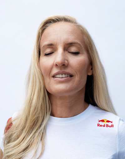 Close your eyes, a confident smile on your lips.