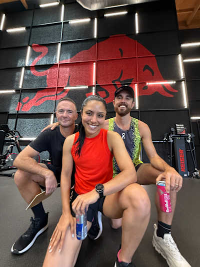 Kilgore and Khare at the Red Bull Athlete Performance Center (APC)