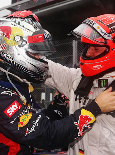 Seven-time champ Schumacher congratulates Vettel