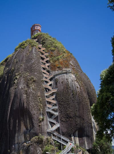 Crazy staircase to the summit of El Peñol