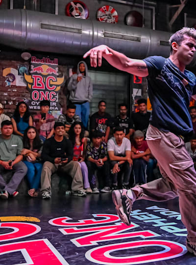 B-Boy Flying Machine during the Red Bull BC One Cypher India 2022 West Zone Cypher 