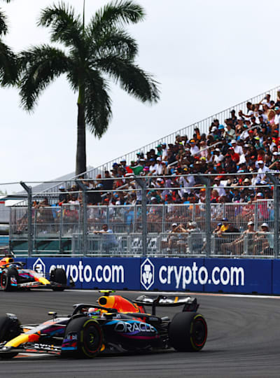 Sergio Perez is driving at the F1 Grand Prix of Miami 2023