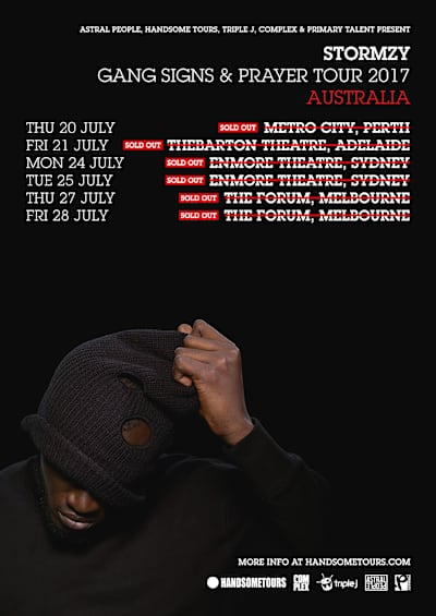 Stormzy 2017 Australian tour poster