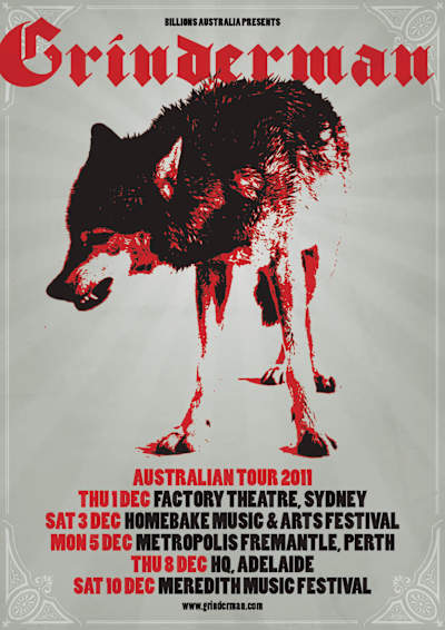 Grinderman 2011 tour poster