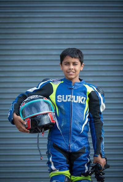 Racer Ikshan Shanbag poses for a profile photo