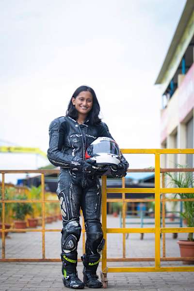 Racer Aditi Krishnan poses for a profile photo