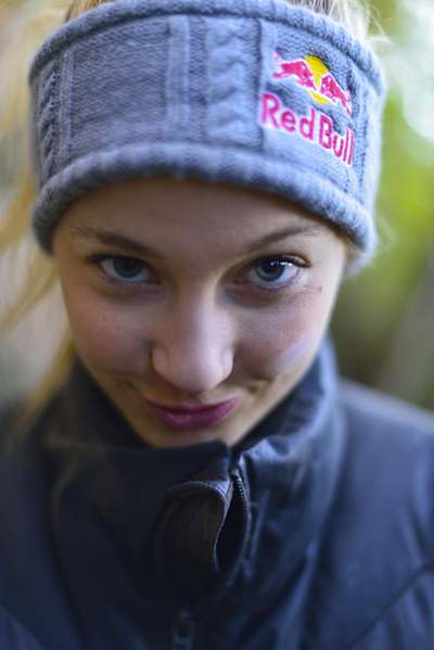 Climber Sasha DiGiulian smiles for the camera