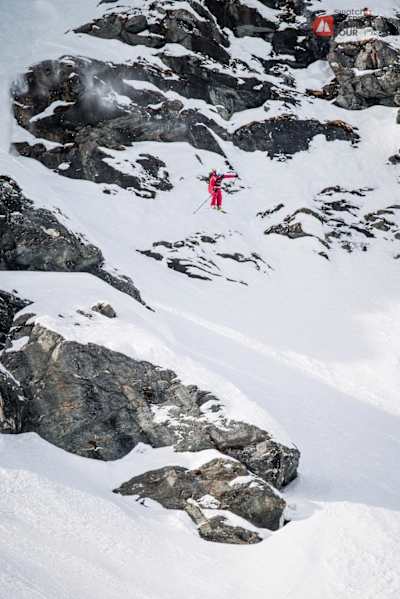 Pia Nic Gundersen en action à Verbier (Suisse)