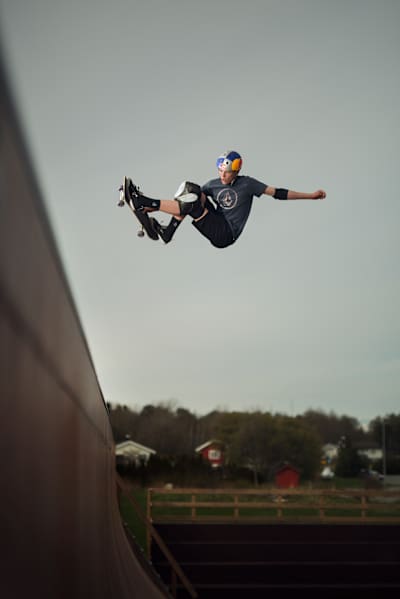 Mats Hatlem vert skateboarding in Oslo, Norway on May 1st 2016