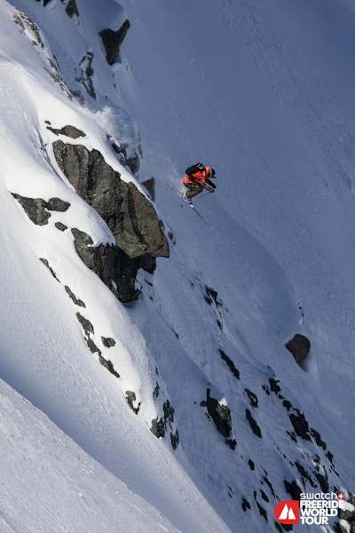 Reine Barkered riding in Verbier, 2017
