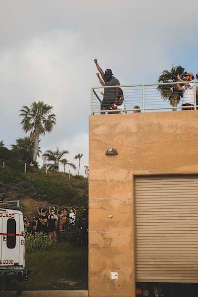 Brady Lawrence takes a photo of Selema Masekela