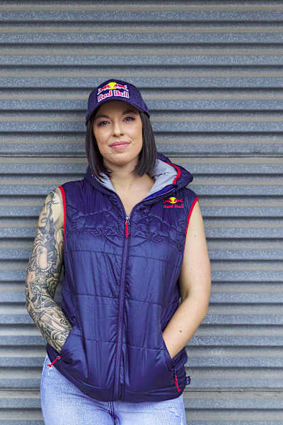 Grace chills for a Red Bull Player profile snap