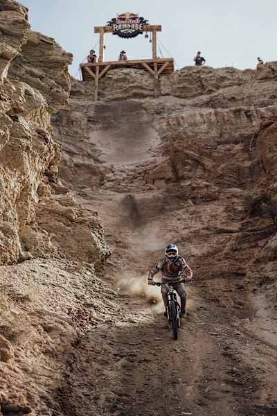 Brandon Semenuk rides at Red Bull Rampage in Virgin, Utah