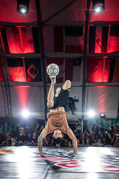 "Ricardinho" Chahini de Araujo of Brazil competes during the Red Bull Street Style World Final at Wynwood Marketplace, Miami, USA on November 15, 2019