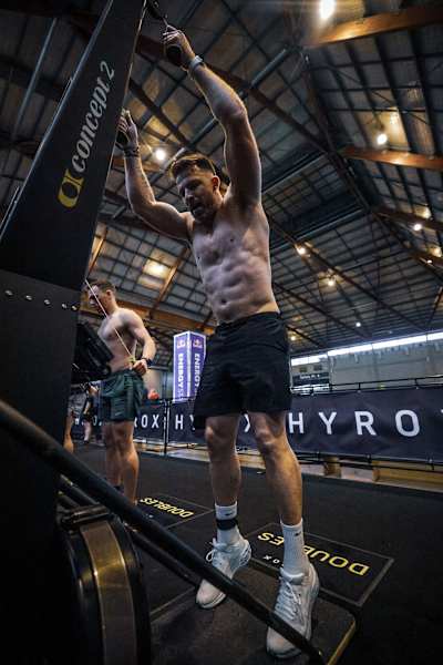 Todd Liubinskas powering through 1000m of SkiErg