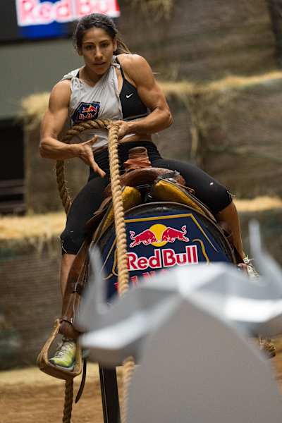 Rope the bull at Red Bull Rancher Strong