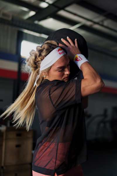 Beyond functional fitness, Haley Adams grew up training in gymnastics