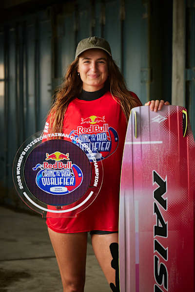 Alessa Sophia Mensch poses with trophy durning the Red Bull King Of The Air qualifier Taiwan in Hsinchu, Taiwan on Octorber 22nd, 2026.