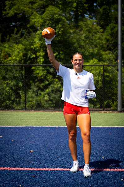 A touchdown is worth six points in flag football