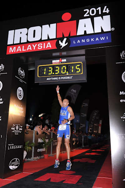 The finish line at Ironman Malaysia in 2014