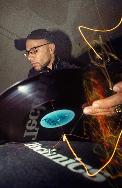 Goldie DJing in London, 1990s