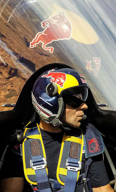 Martin Sonka flies over the Horseshoe Bend in Page, USA, prior the final stage of the Red Bull Air Race World Championship on October 12, 2016