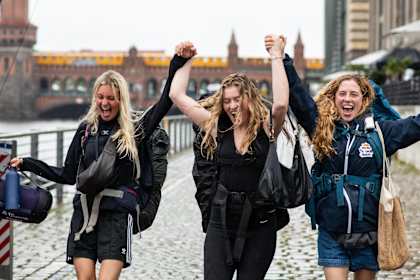 Jeschafft! Die Teams sind im Ziel in Berlin angekommen