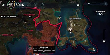 La mappa segnala in tempo reale le linee nemiche