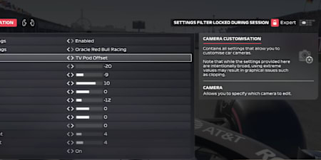 Ustawienia kamery w F1 25