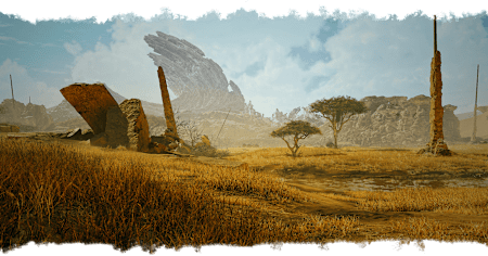 官網的天塹天塹沙原看起來乾乾淨淨的，實際上遊戲內滿滿沙塵粒子特效，妨礙你視野又大量消耗你硬體資源