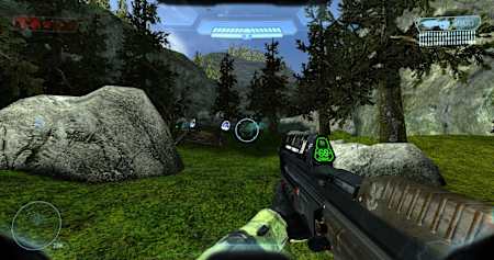 A screenshot from SPV3, a Halo: Combat Evolved mod.