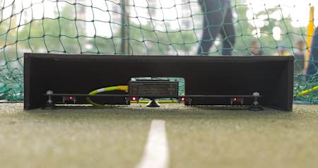PitchVision's sensors at the bowling crease to check for overstepping