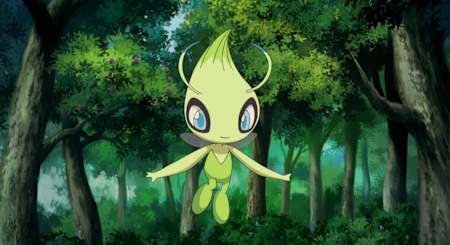 Le Pokémon fabuleux de type Psy et Plante Celebi peut voyager dans le temps et contrôler la nature.