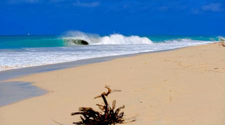 leere Welle in Barbuda