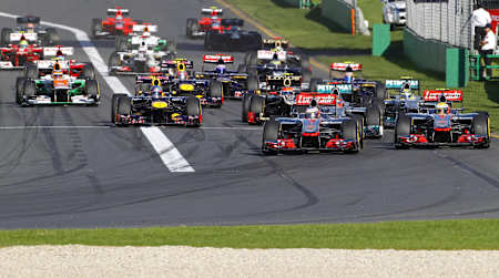 The start of the 2012 Australian Grand Prix