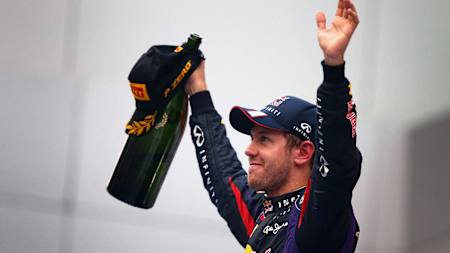 Vettel on the top step